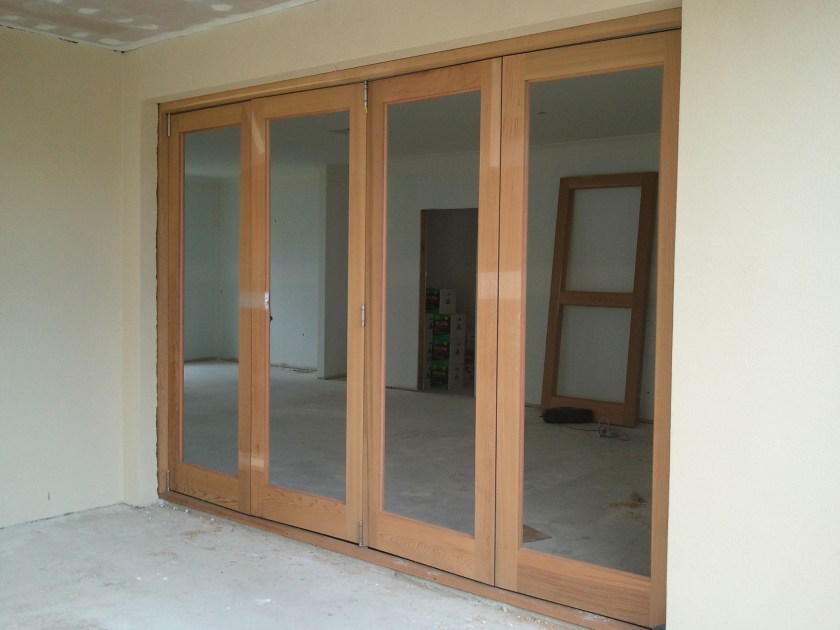 4 panel bifold door. Western red cedar