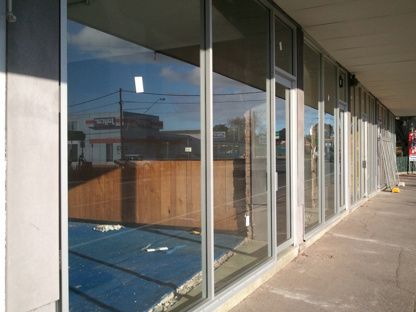 Clear anodise commercial shop fronts