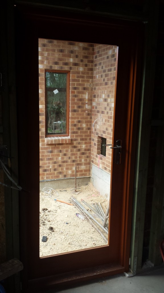 Full glass door (internal view) with clear laminate glass.