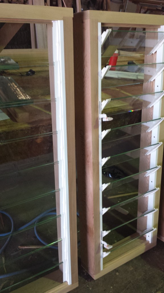 Timber frames louvre windows