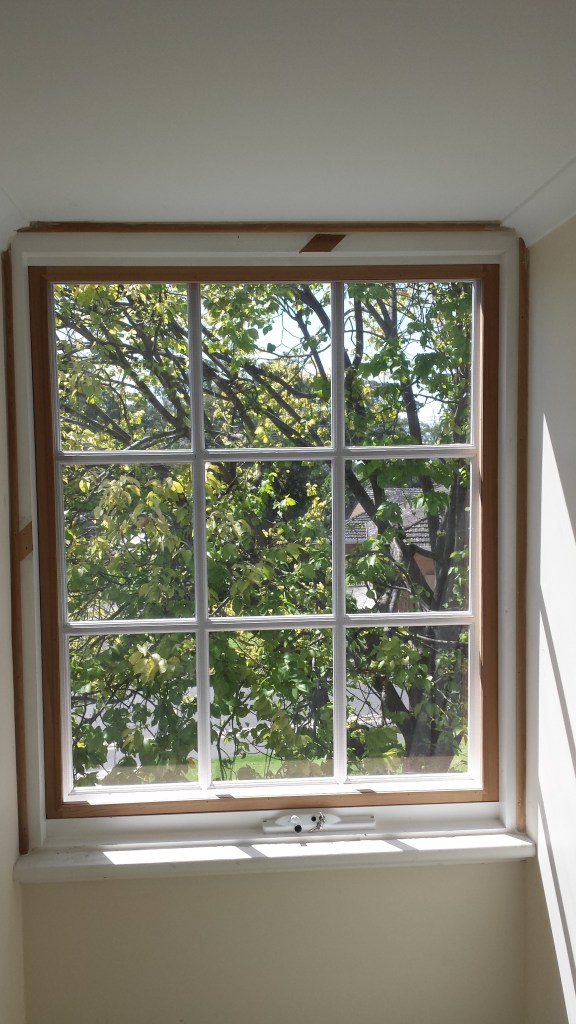 Inside view of awning window