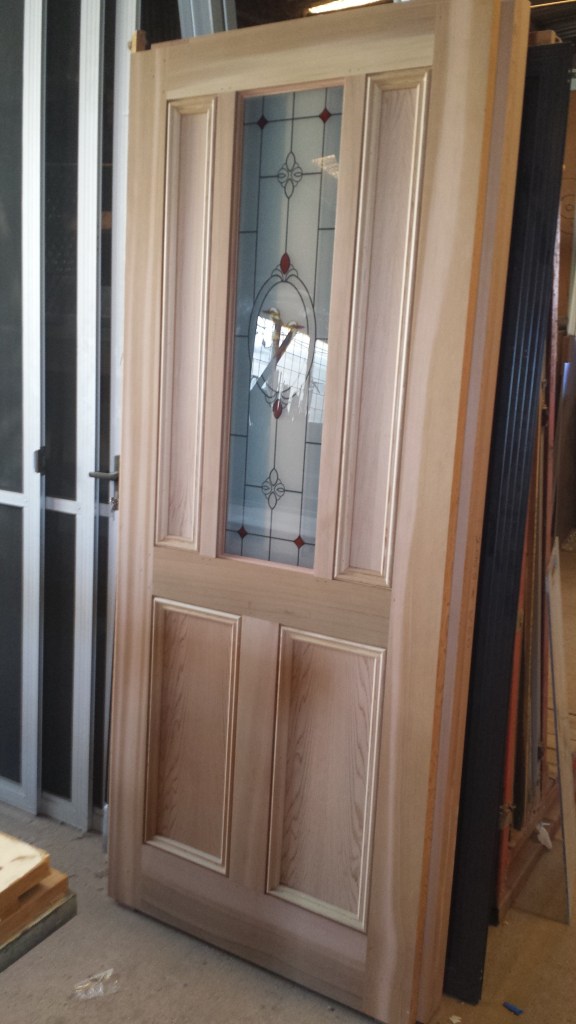 Front Door in western red cedar.
