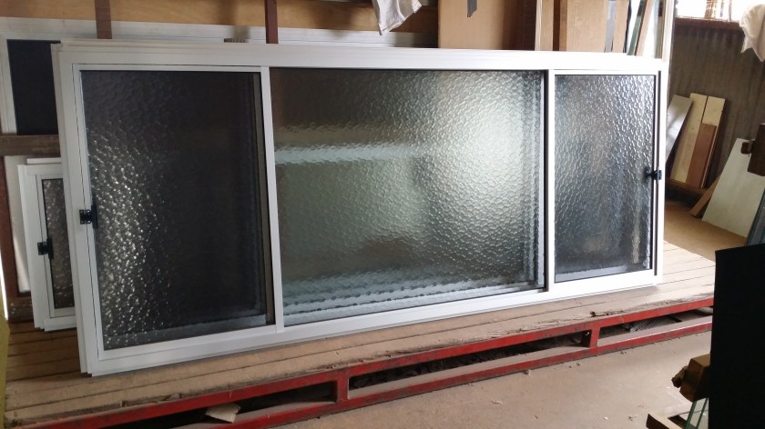 clear anodise double sliding window