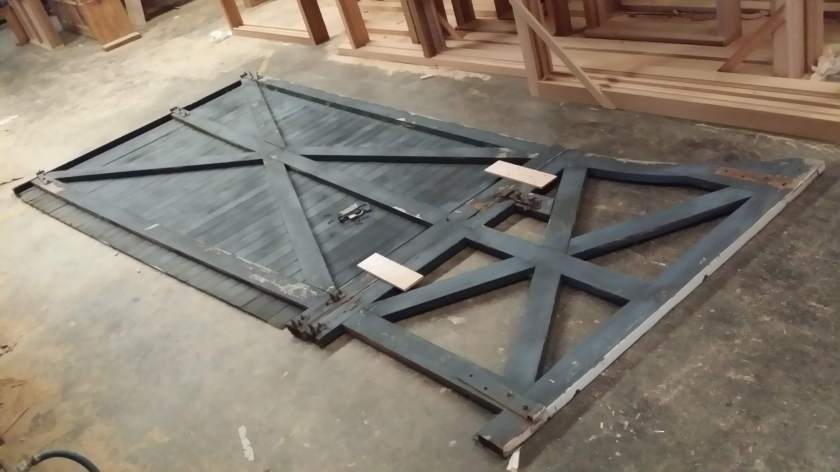 original gate, clearly worn out and seen better days.