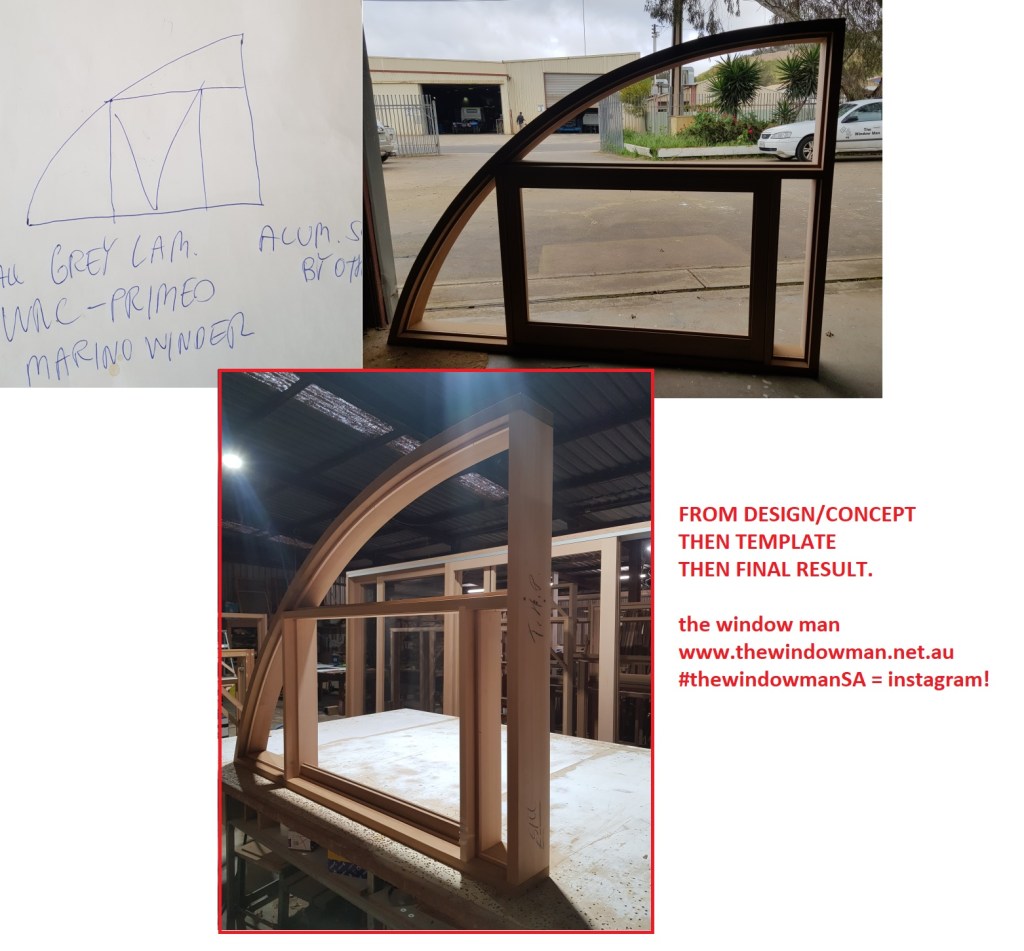 arch, bespoke, cedar, window, curved window, manufacture, made in australia, manufacturing, joinery, carpentry, timber, woodwork, the window man, south australia, adelaide, wingfield, sagreat, #thewindowmanSA